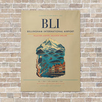 Thumbnail for Bellingham International Airport BLI - Canvas No Frame - Beige