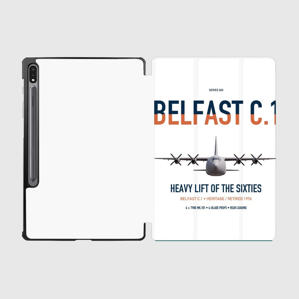 Short Belfast C.1 design on white samsung tablet tablet case