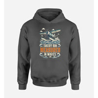 Thumbnail for SIGNAL 393 - Takeoff Run Measured In Waves design on dark gray hoodie single side
