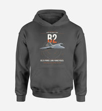 Thumbnail for Avro Vulcan B2 design on dark gray double-side hoodie, single-side print