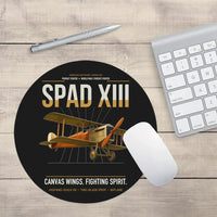 Thumbnail for SPAD XIII design on black round mouse pad