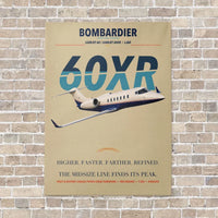 Thumbnail for Bombardier Learjet 60XR vertical canvas print - no frame - beige background