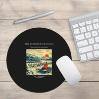 Thumbnail for VINTAGE G4350 - The Reindeer Crossing - Designed Mouse Pads design on black round