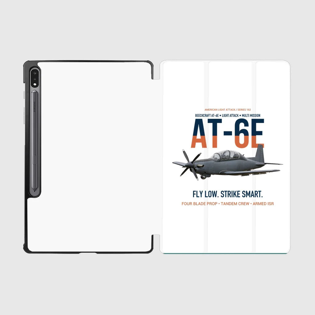 AT-6E Wolverine Light Attack design on white samsung tablet tablet case