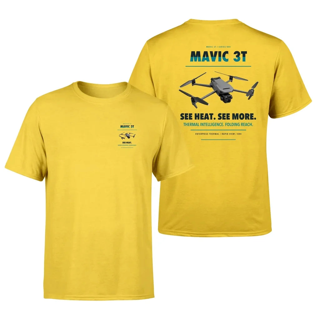 DJI Mavic 3 Thermal design on yellow t shirt