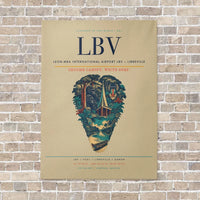 Thumbnail for Leon-Mba International Airport LBV — Libreville vertical canvas print - no frame - beige background