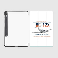 Thumbnail for RC-12X Guardrail Signals From Above design on white samsung tablet tablet case
