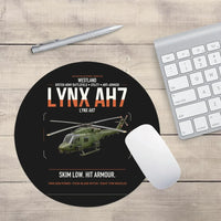 Thumbnail for Westland Lynx AH7 design on black round mouse pad