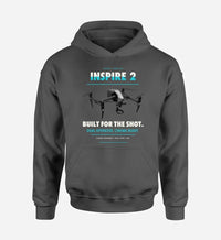 Thumbnail for DJI Inspire 2 design on dark gray hoodie single side