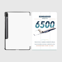 Thumbnail for Bombardier Global 6500 design on white samsung tablet tablet case