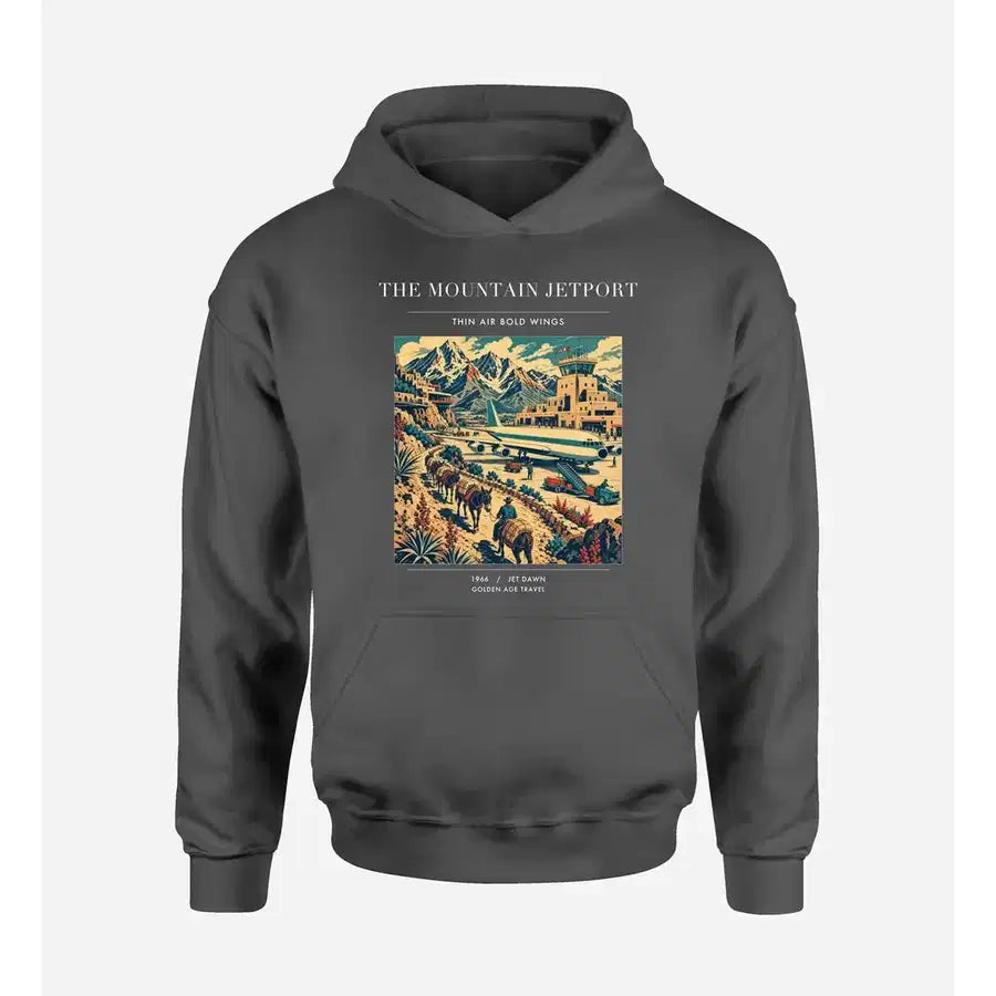VINTAGE G4123 - The Mountain Jetport - Premium Hoodie design on darkgray premium