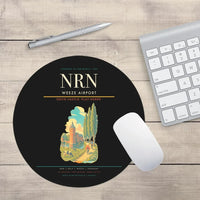 Thumbnail for Weeze Airport (NRN) design on black round mouse pad