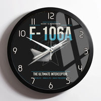 Thumbnail for F-106A Delta Dart design on black framed wall clock