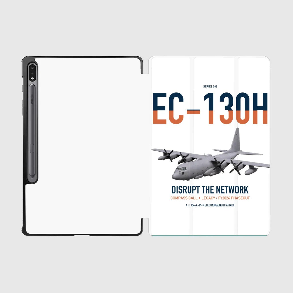 EC-130H Compass Call design on white samsung tablet tablet case