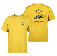 Thumbnail for HAL LCH Prachand design on yellow t-shirt, double-side print