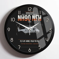 Thumbnail for NHIndustries NH90 NFH Caïman design on black framed wall clock