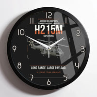 Thumbnail for Airbus H215M design on black framed wall clock