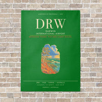 Thumbnail for Darwin International Airport DRW - Canvas Framed - Green