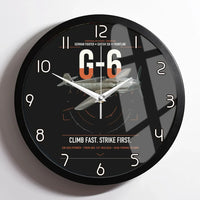 Thumbnail for Messerschmitt Bf 109G-6 design on black framed wall clock