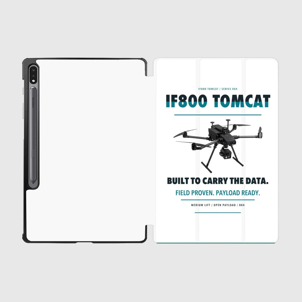 Inspired Flight IF800 Tomcat design on white samsung tablet tablet case