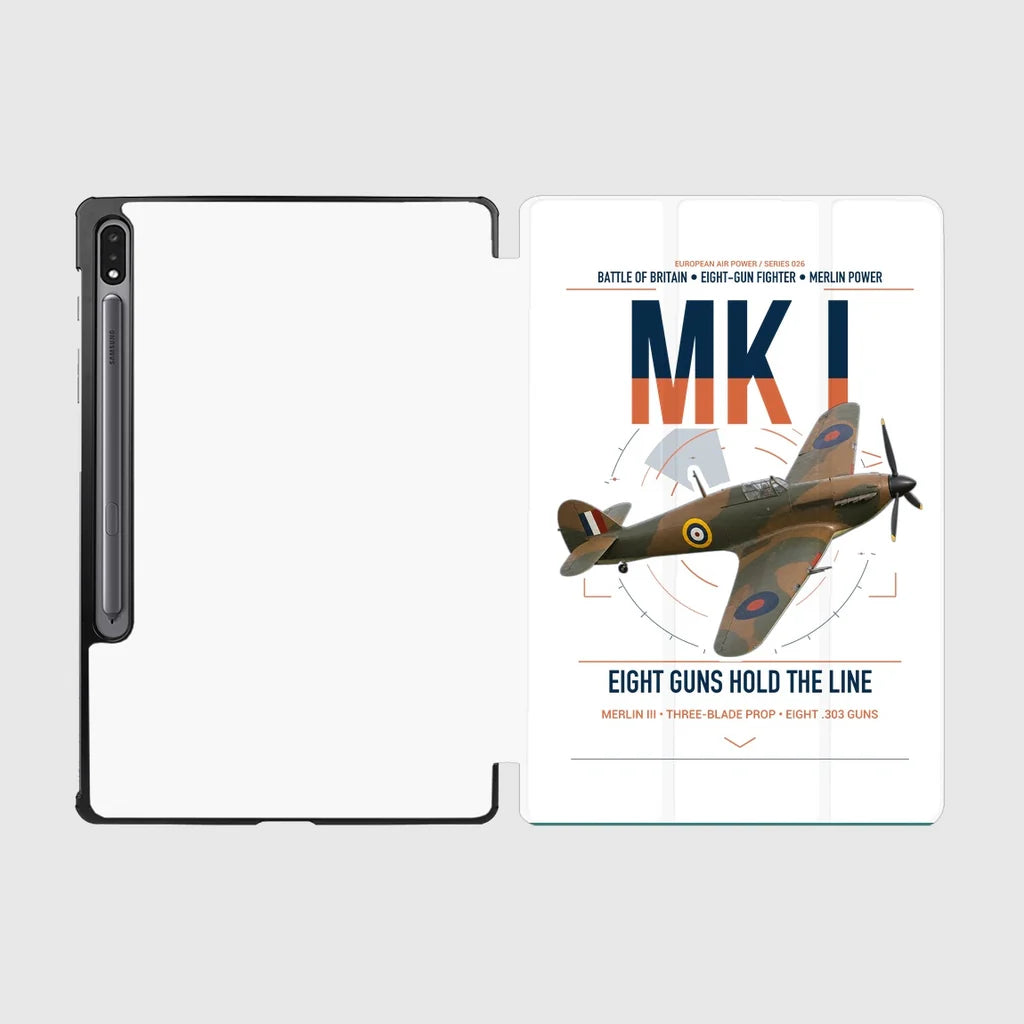 Hawker Hurricane Mk I design on white samsung tablet tablet case