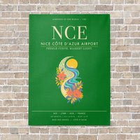 Thumbnail for Nice Cote dAzur Airport NCE - Canvas Framed - Green