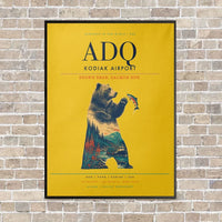 Thumbnail for Kodiak Airport ADQ - Canvas Framed - Yellow