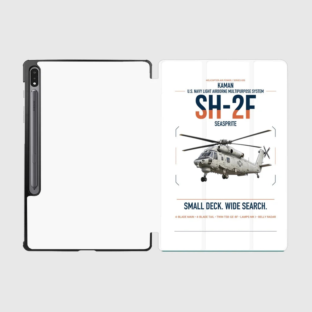Kaman SH-2F Seasprite design on white samsung tablet tablet case