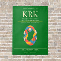 Thumbnail for Krakow John Paul II International Airport KRK - Canvas Framed - Green