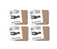 Thumbnail for AC-130J Ghostrider design on white 4 pieces set coaster