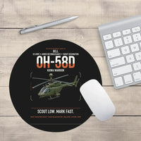 Thumbnail for Bell OH-58D Kiowa Warrior design on black round mouse pad