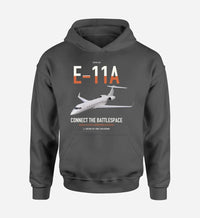Thumbnail for E-11A BACN design on dark gray double-side hoodie, single-side print
