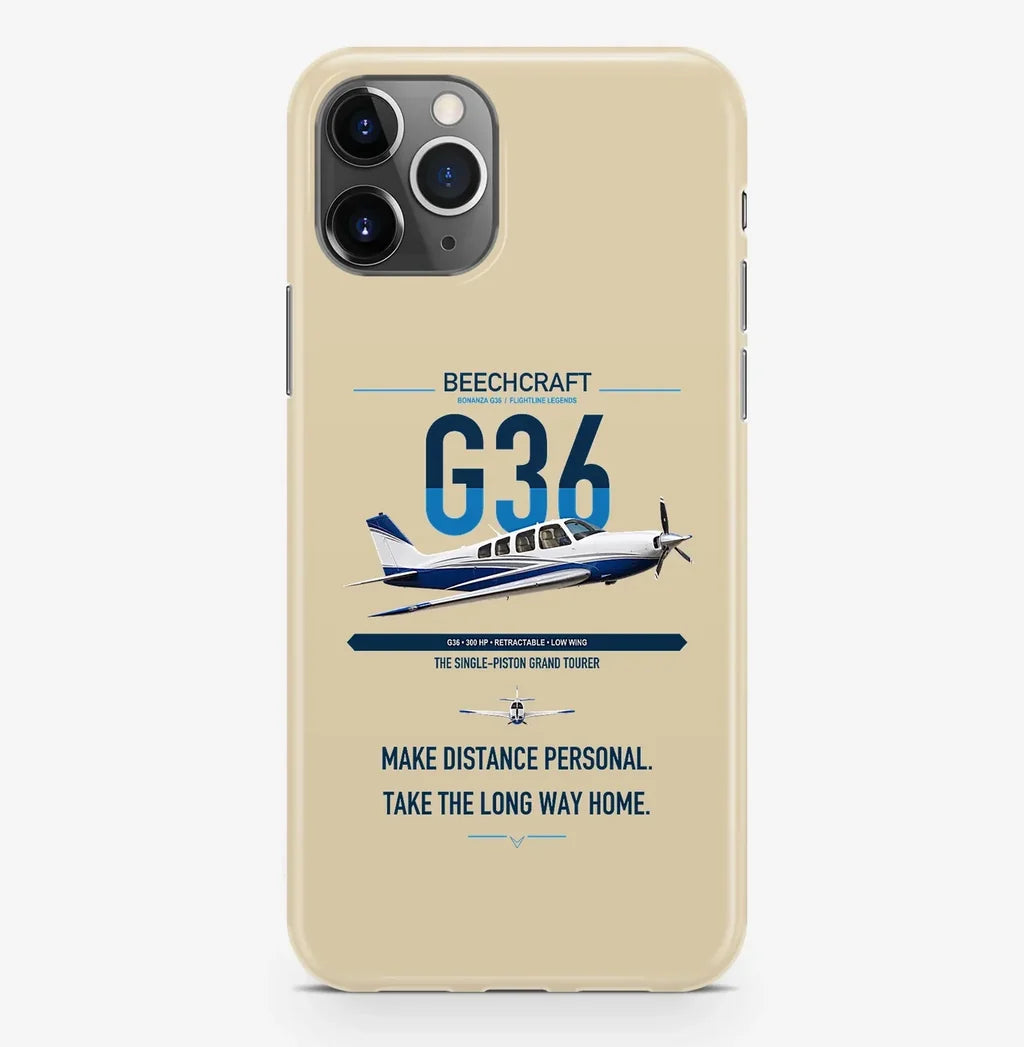 Beechcraft Bonanza G36 design on beige magsafe iphone case, for iPhone Pro Max