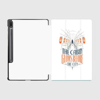 Thumbnail for The Cabin Glows Before The City design on white samsung tablet tablet case