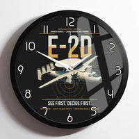 Thumbnail for E-2D Advanced Hawkeye design on black framed wall clock