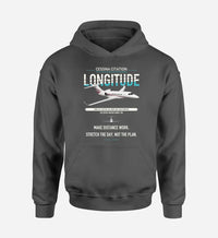 Thumbnail for Cessna Citation Longitude design on dark gray double-side hoodie, single-side print