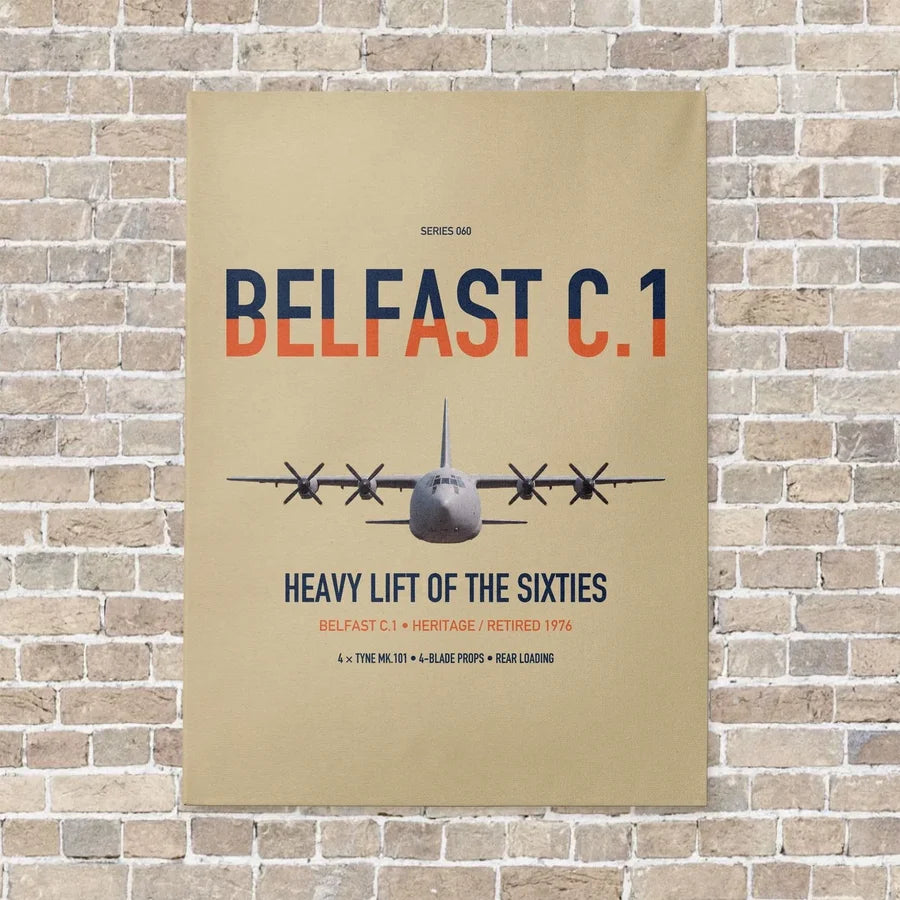 Short Belfast C.1 vertical canvas print - no frame - beige background