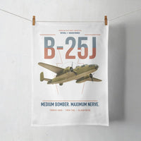 Thumbnail for B-25J Mitchell design on white towel