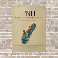 Thumbnail for Phnom Penh International Airport PNH vertical canvas print - no frame - beige background