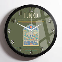 Thumbnail for Chaudhary Charan Singh International Airport LKO Wall-Clock Framed - Green Army