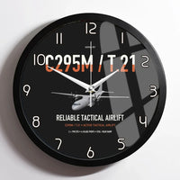 Thumbnail for Airbus C295M T.21 design on black framed wall clock