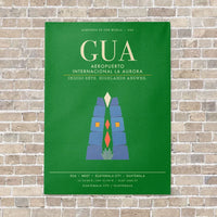 Thumbnail for Aeropuerto Internacional La Aurora GUA - Canvas Framed - Green