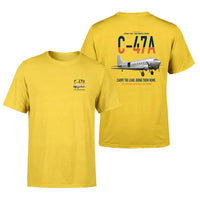 Thumbnail for C-47A Skytrain design on yellow double-side t-shirt, double-side print