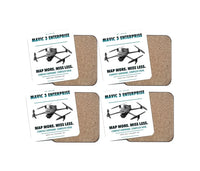 Thumbnail for DJI Mavic 3 Enterprise design on white 4 pieces set coaster