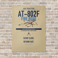 Thumbnail for Air Tractor AT-802F Fire Boss vertical canvas print - no frame - beige background