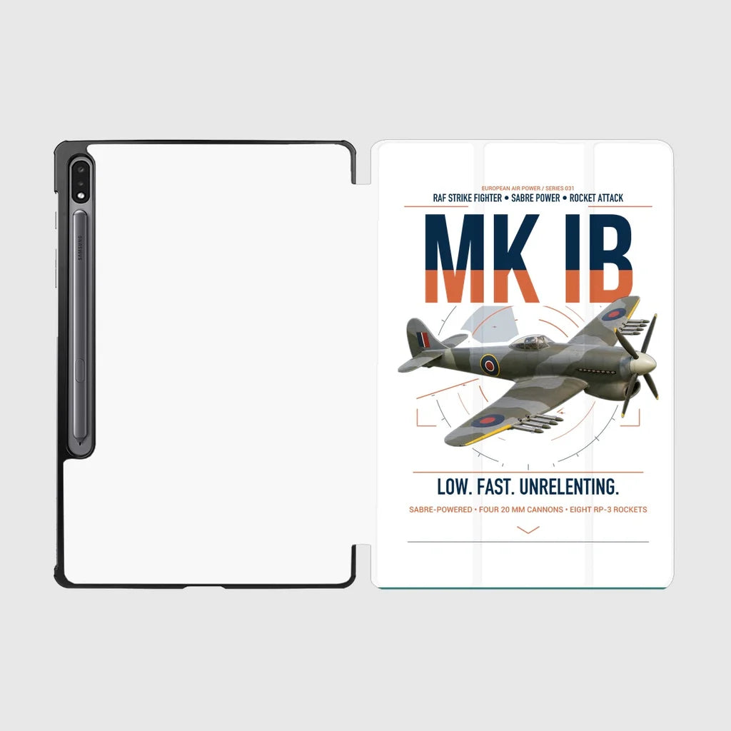 Hawker Typhoon Mk IB design on white samsung tablet tablet case