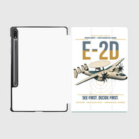 Thumbnail for E-2D Advanced Hawkeye design on white samsung tablet tablet case
