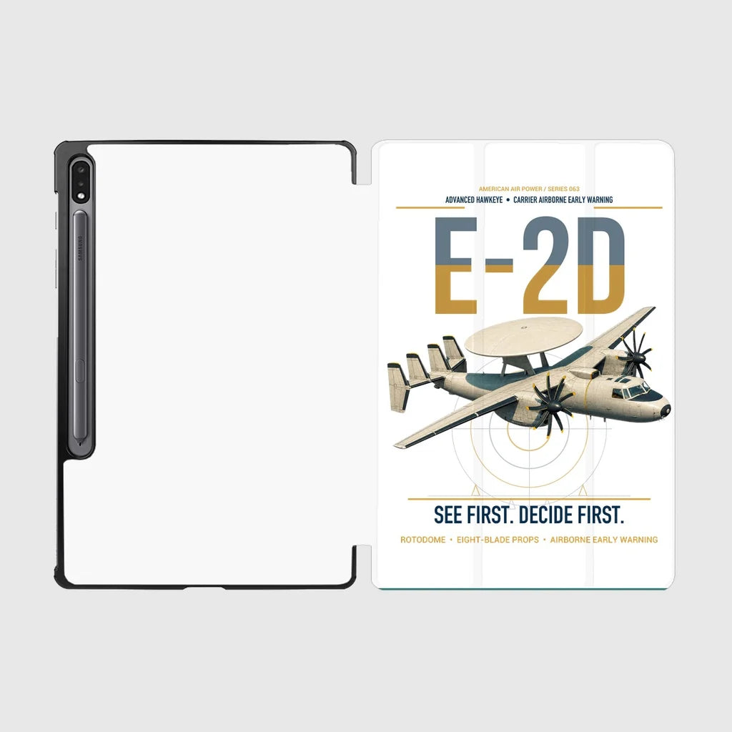 E-2D Advanced Hawkeye design on white samsung tablet tablet case