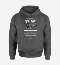Thumbnail for CF6-80E1 design on dark gray hoodie single side