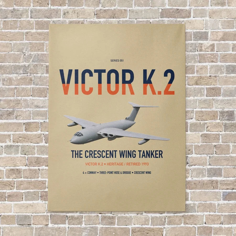 Handley Page Victor K.2 vertical canvas print - no frame - beige background